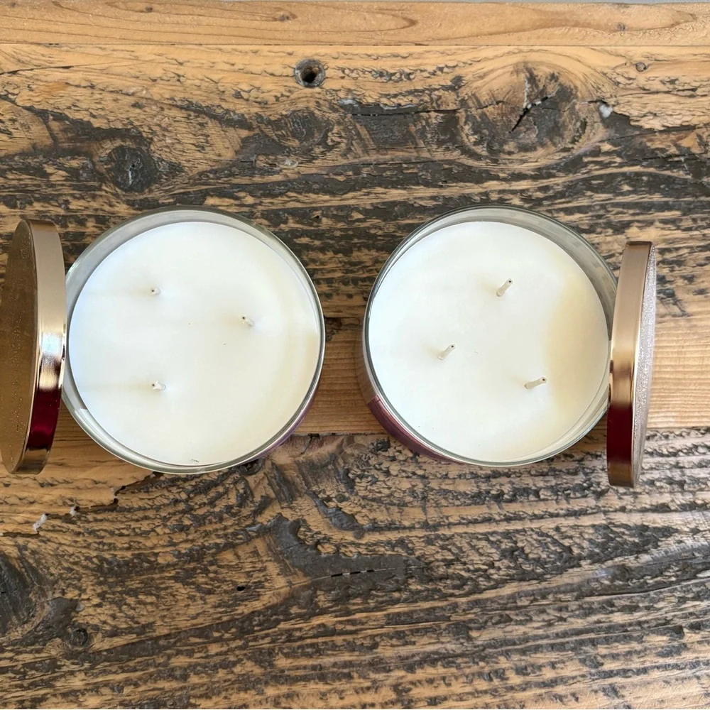 Bath & Body Works Harvest Pomegranate 3-Wick Candles lot of 2